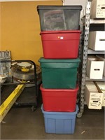 5 Storage Totes with lids