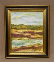 Impressionist Landscape Oil on Canvas, Signed.