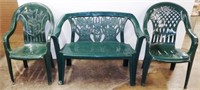 (3) Piece Polyresin Patio Furniture