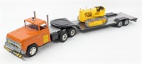 Custom Tonka State Hi-Way Truck w Lowboy & Crawler