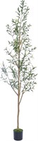 7.6FT Olive Tree Tall Skinny Artificial Plant