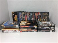 tray, 30 dvd movies