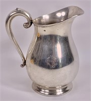 Sterling pitcher, 7.5" tall, 4.5" dia.,  1965,