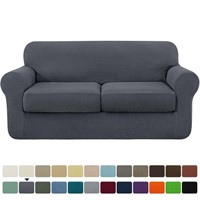 R7100  Subrtex Stretch Sofa Slipcover, Gray Lovese