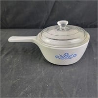 Corningware "Blue Cornflower" pot with lid