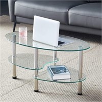 New $70 Oval-Shaped Glass  Table for Office