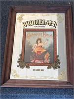 Anheuser-Busch Budweiser framed mirror