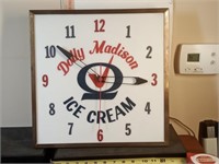 1950's Dolly Madison ice cream advertising clock