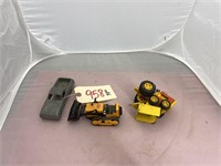 Tonka Lawn Mower w/Trailer - Tonka Bulldozer