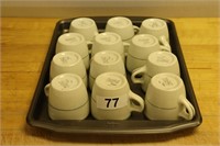 Set of twelve coffee mugs by Wellsville China