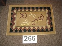 SMALL CATTLE BRAND RUG