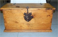 Vintage Spanish Primitive Style Wood Chest