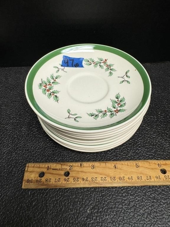 Spode Christmas Tree 10pc Saucers