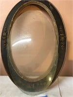 Antique picture frame with domed glass