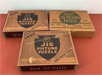 (3) Jig picture puzzles 1930's Whitman