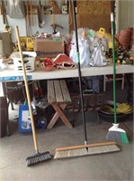 Assorted brooms