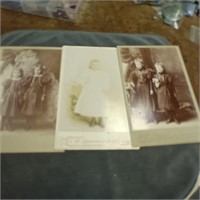 3 Late 1900s CDV Photographs