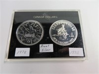 Pair of RCM Proof Silver Dollars