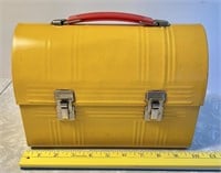 Vintage plain yellow metal Aladdin lunch box