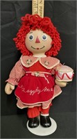 Brass Key Raggedy Ann Porcelain Doll 90th Birthday
