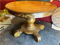 Oak Pedestal Coffee Table