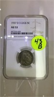 1937-D BUFFALO NICKEL - 3 LEGS