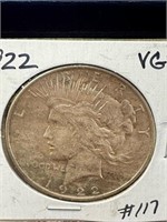 1922 Peace Dollar - VG