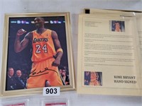 KOBE BRYANT SIGNED PHOTO