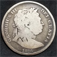 1816 GB/UK George III Silver Half Crown