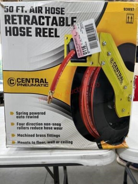 50 ft air hose retractable hose reel- appears new