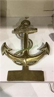 Heavy brass ship anchor door knocker, maybe