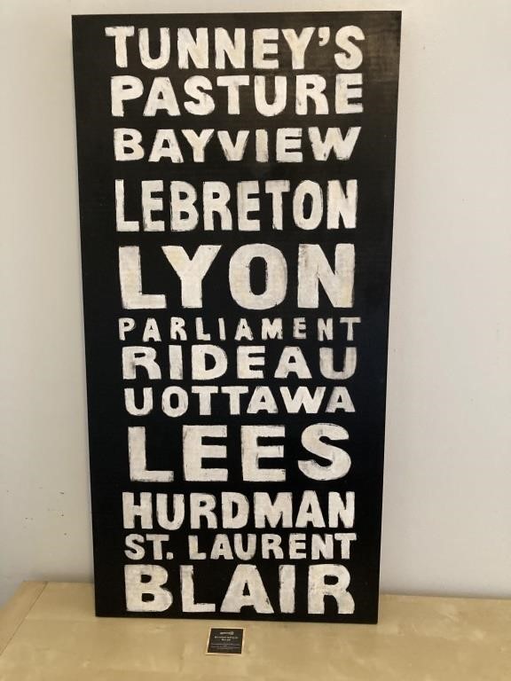 Vintage OCTranspo Transit Way Art On Wood