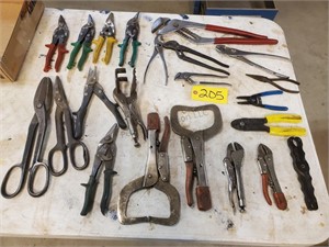 Pliers, tin snips and wire strippers