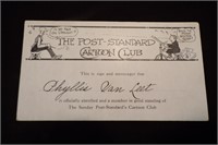 Vintage Post-Standard Cartoon Club Membership