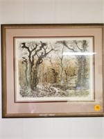 MATTE AND FRAMED WOODS PICTURE