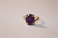 14 kt gold Amethyst Ring size 7