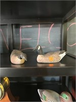 Two Signed Carved Chincoteague Geese