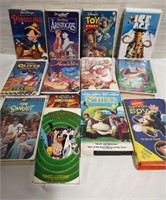 13 VHS Cassettes - Disney, Looney Tunes +