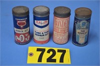 Vintage group of cardboard tube repair kits