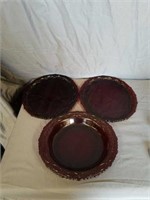 Beautiful Ruby Red Glass Serving Pieces