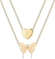 Minegreet Gold Initial Layered Necklace 18K Gold