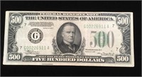 Series 1934  $500 Dollar Bill - Chicago  "G"