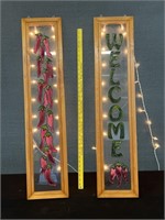 Stained Glass Welcome & Jalapeno Panes