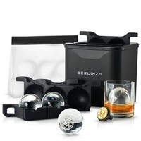 Premium Berlinzo Clear Ice Ball Maker - Whiskey