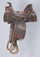 Early Texas half loop Saddle with Samstag rigging