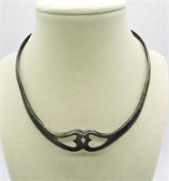 925 Double Heart Choker