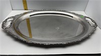 LARGE SILVERPLATE TRAY 26.5X17 NO SHIPPING