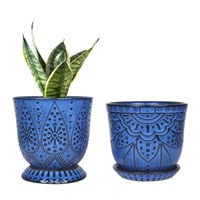 6  Set of 2n Gepege 6 Inch Ceramic Planter  with D