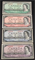 1954 Banknotes $1 to $10