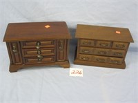 2 Wooden Jewelry Boxes (7.5" x 11.5")